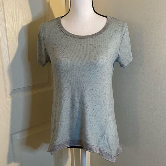 Harmony Balance, teal blue/grey pajama top - Picture 1 of 8